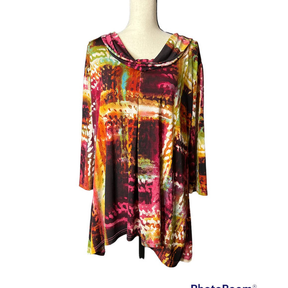 Southern Lady Tops Southern Lady Cowl Neck Tunic Top In